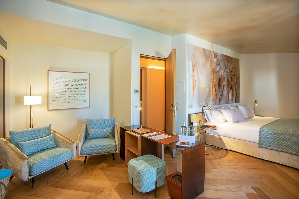 The gorgeous bedrooms at Sa Creu Nova Petit Palais Art Hotel - Campos 