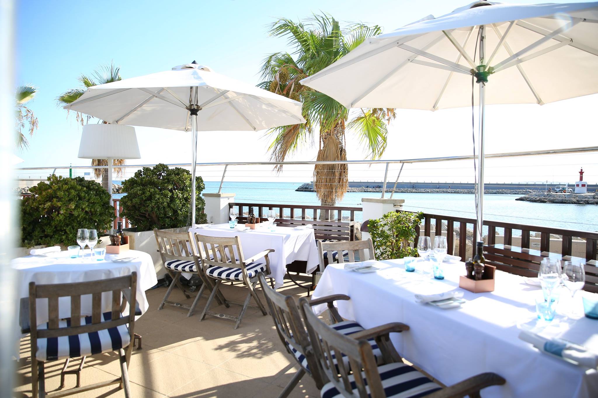 Lunch on the terrace at Portixol Hotel Palma 