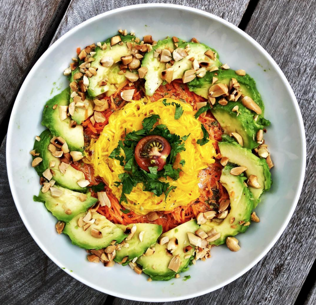 Duke Palma - Avocado, Almond and Asian Noodle Salad Bowl 
